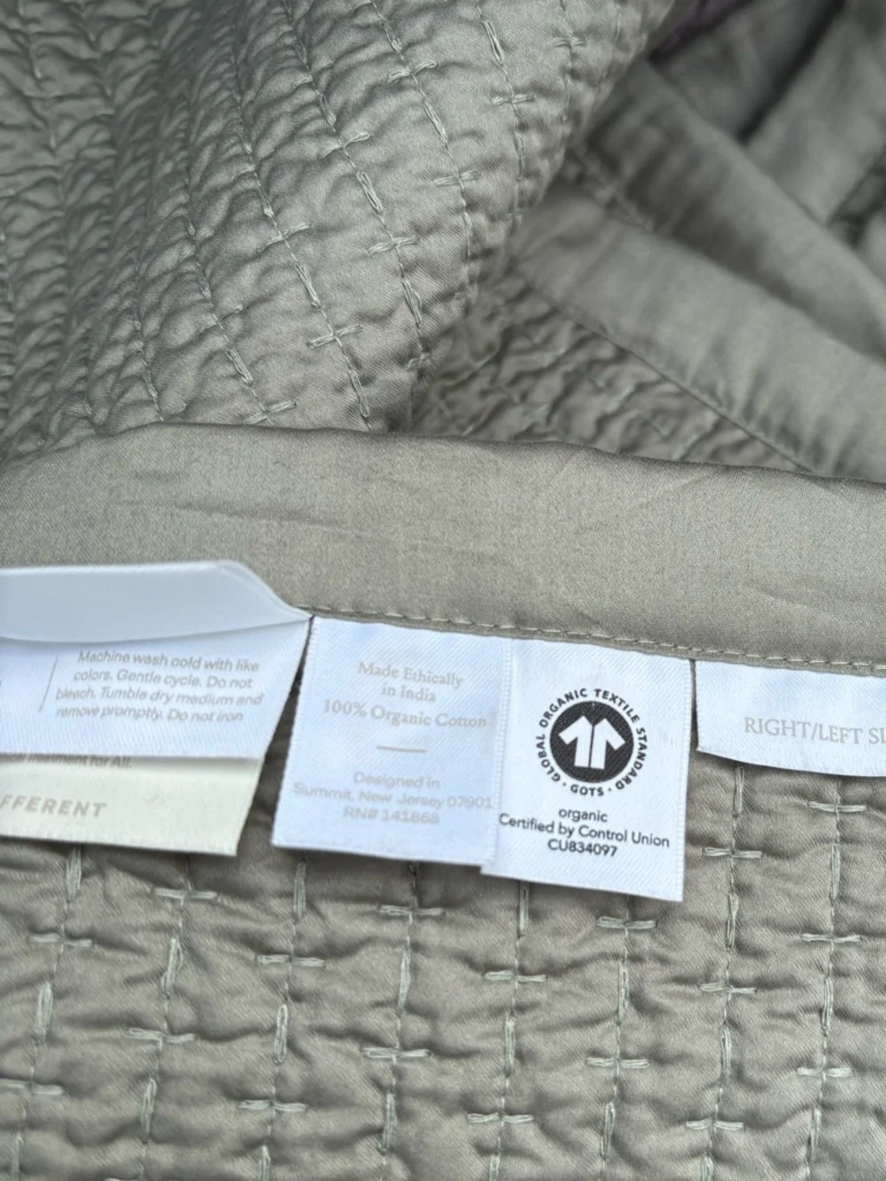 Boll & Branch Signature Textured Stitch Organic Cotton Quilt Sageleaf Full Queen
